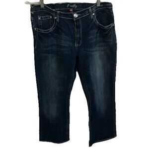 Firefly Jeans 16 Blue Embellished Diamond Studded Bootcut 5 Pocket